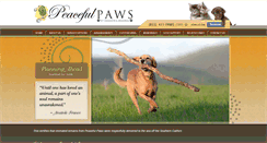 Desktop Screenshot of peacefulpawspet.com